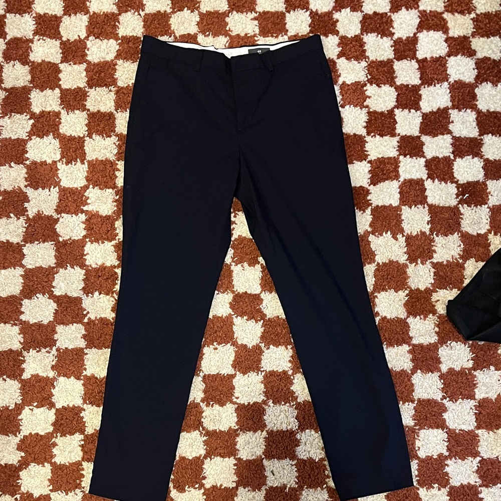 H&M Men's Navy Dress Pants - Slim Fit